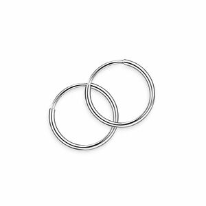 8mm Stainless Steel Hoop Earrings | 20G Endless Sleeper Hoops | Minimalist